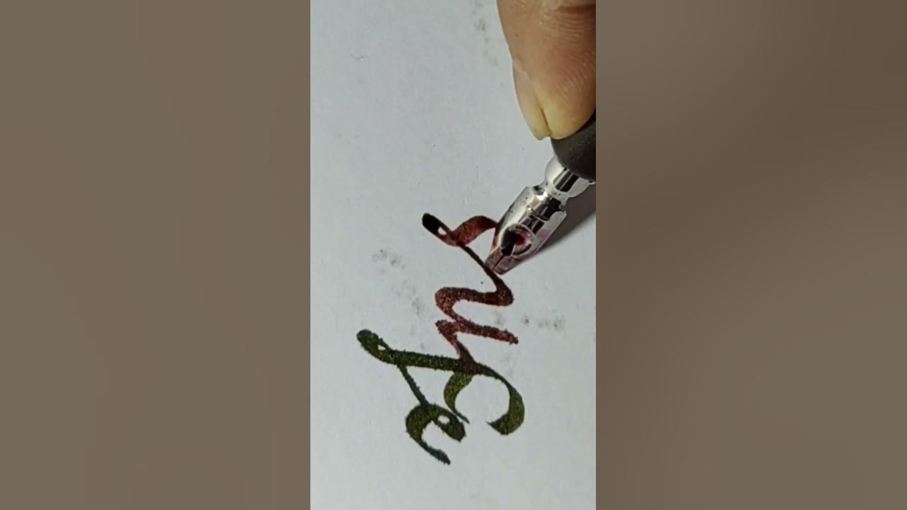 how-to-write-insha-in-cursive-by-calligraphy-pen-youtube