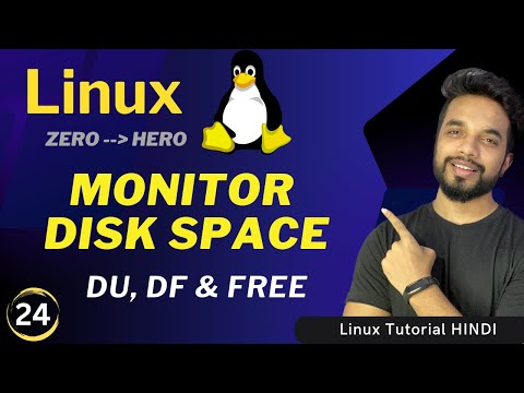 Linux System Monitoring Commands | Linux df, du and free Commands Tutorial in Hindi