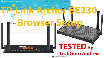 TP-Link Archer BE230 Dual-Band Wi-Fi 7 Router Browser Setup