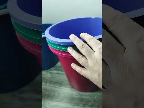 Відро пластикове 11.5 літрів зелене Ø 30 см h=27 см (Юніпласт), видео 1