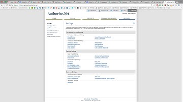 Authorize.net How To Get API Credentials Key
