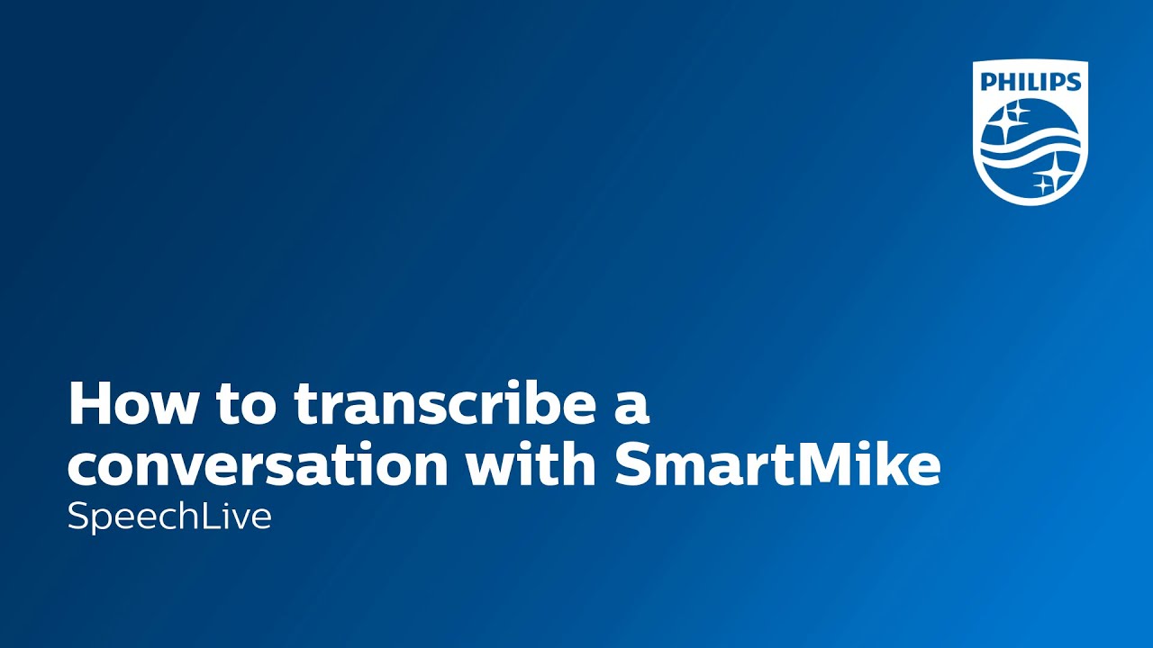 Transcript. Video Smart Talk How to transcribe a conversation with SmartMike - YouTube