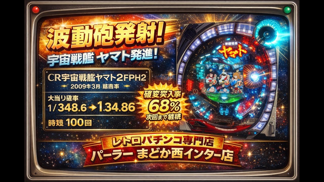 【地球滅亡まであと365日】CR宇宙戦艦ヤマト2FPH2【2009年藤商事】 #ホビー #レトロパチンコ #宇宙戦艦ヤマト