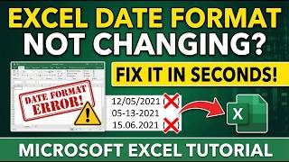 Excel Date Format Not Changing? Fix It in Seconds | Microsoft Excel Tutorial