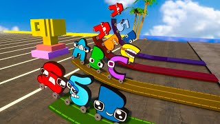 WHICH SKI JUMP WILL GIVE THE LONGEST JUMP? | Russian Spanish Filipino LOWERCASE Alphabet Lore