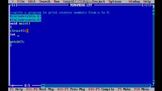 c program to print reverse numbers from n to 0