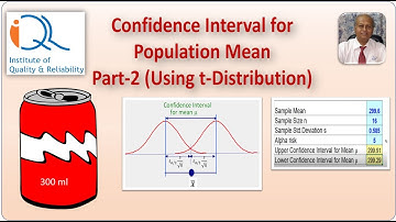 Confidence Intervals for Mean ( part-2:) : Using t-distribution