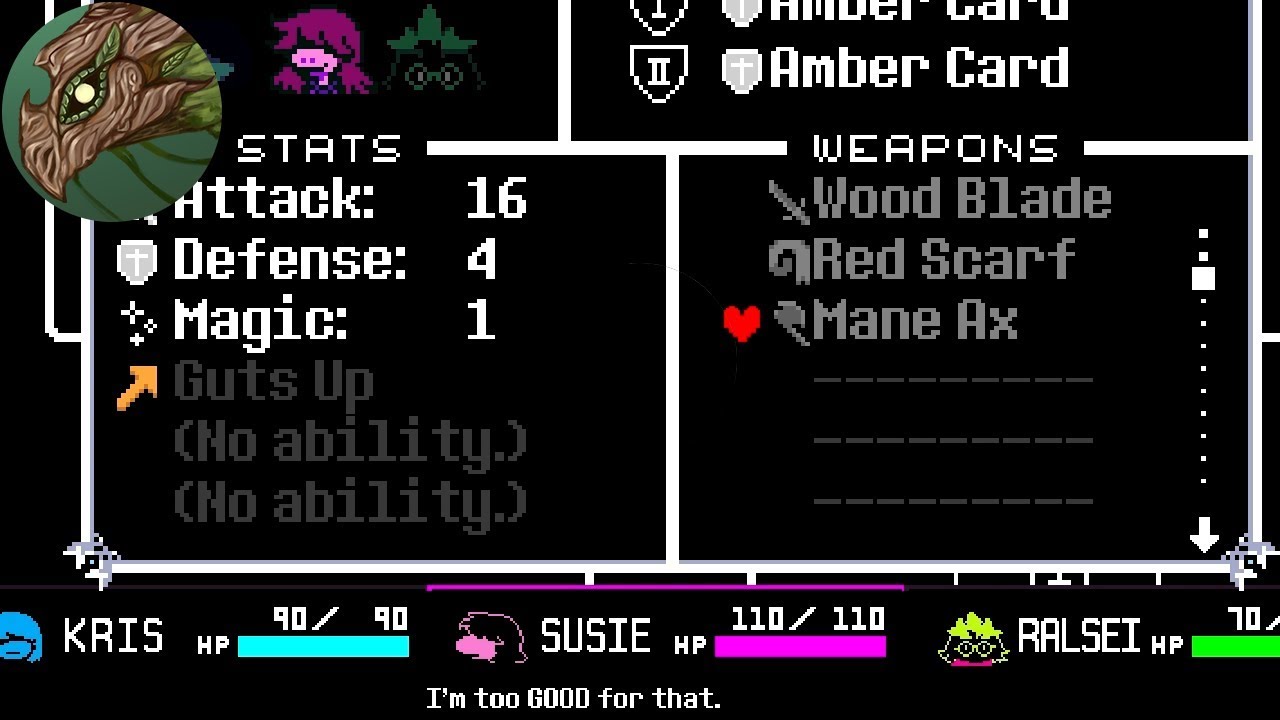 Deltarune - Susie Won't Downgrade gaming logo