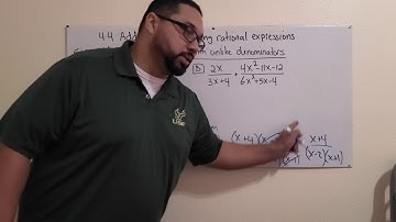 Adding rational expressions with unlike denominators.