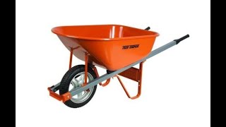 True Temper 6 cu. ft. Steel Wheelbarrow with Steel Handles and Flat Free Tire - Overview