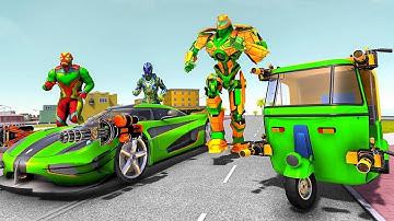 Tuk Tuk Robot Car Game ^^^ Auto Rickshaw Robot * robot war transformer ### Android iOS Gameplay