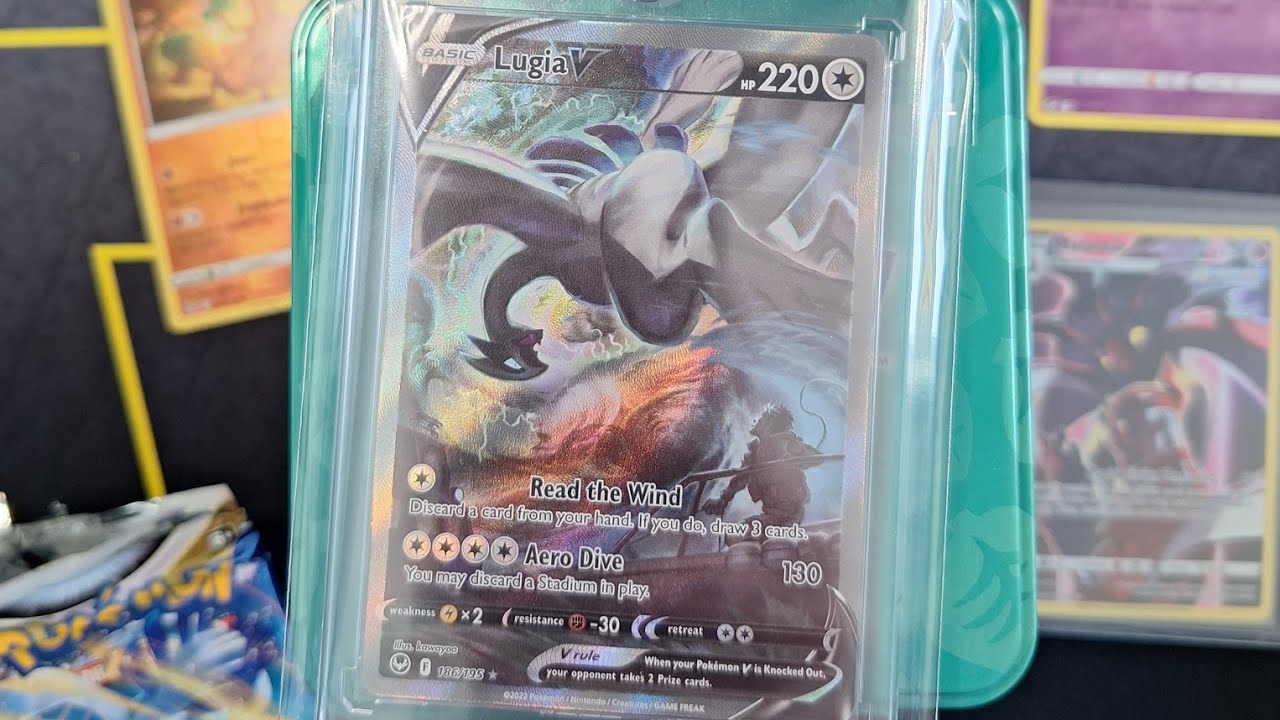 Pulling Lugia V Alt Art - Opening Pokemon Grass Stacking Tin Silver Tempest Booster God Packs!!!