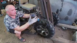 ПОМОГАТОР гидравлика серия№8 самодельный минитрактор своими руками. видео