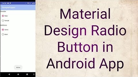 Material Design Radio Button in Android App