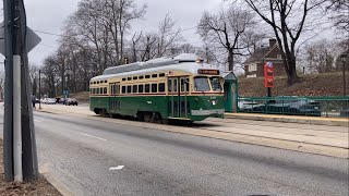 SEPTA PCC trolleys on the Route 15 at the Philadelphia Zoo