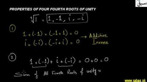 Properties of Four Fourth Roots Of Unity | Subscribe Now