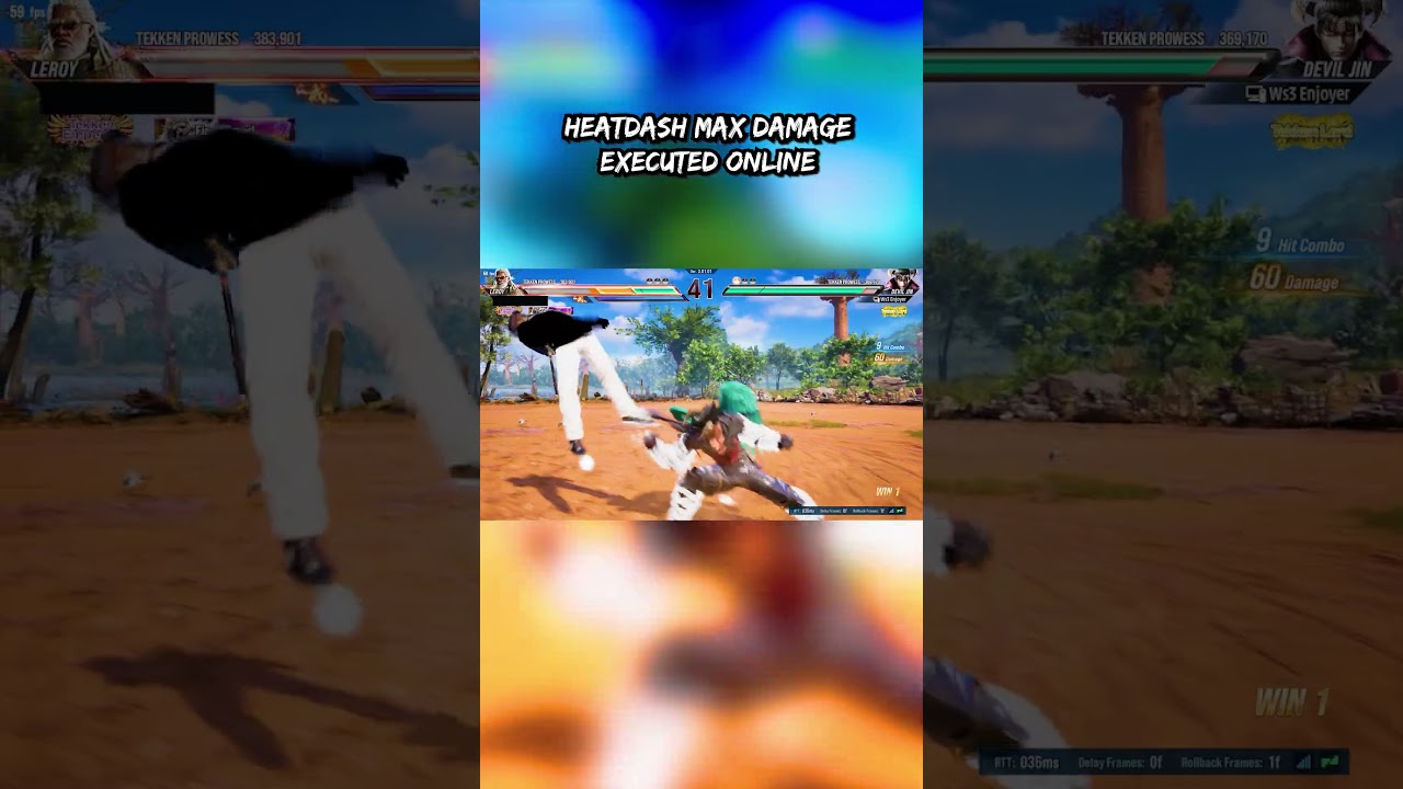 Heatdash Max Damage executed Online! #tekken8 #deviljin #t8 #ewgf