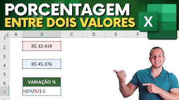 Como Calcular Porcentagem entre DOIS VALORES no Excel | Aumento em %