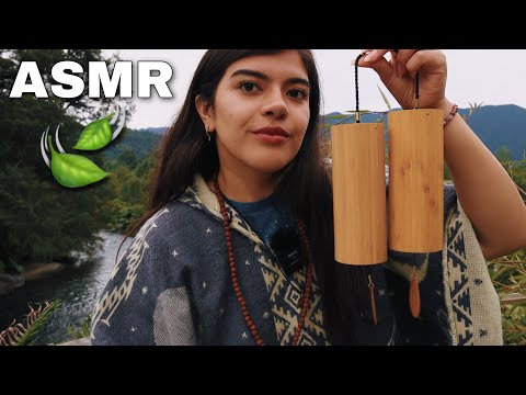 ASMR sesión de campanas Koshi a orillas del río 🍃 koshi bells, meditación, símbolos REIKI
