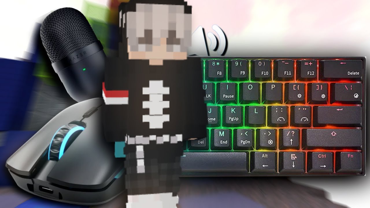 (Handcam) 1500FPS Keyboard+Mouse Sounds ASMR l Hypixel Bedwars