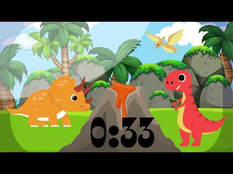 Dinosaur Visual Countdown Timer 1 Min