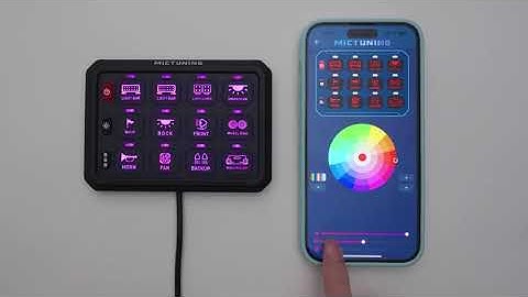 How to Control P1s Bluetooth 12 Gang RGB Switch Panel via Mictuning APP?