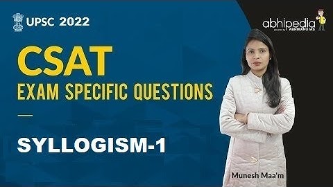 UPSC CSAT I  Logical Reasoning I Syllogism part 1 | BY MUNESH MA