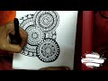 Free hand doodlingfree hand mandala design with pen