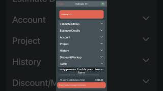 Quick Create Estimate