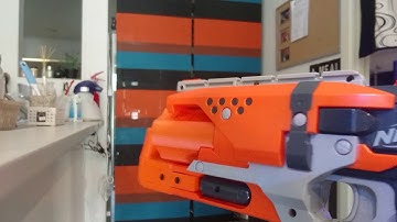 Firing Demo Mega Nerf Hammershot, 3D printed parts
