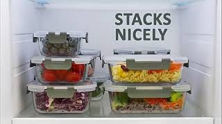 12-Piece Snap-Lock Glass Food Storage Containers: The Ultimate Meal Prep & Storage Solution