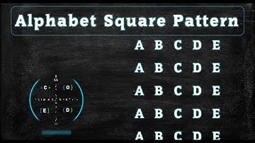 127 Alphabet Square Pattern without any pre-defined method using while loop in Python
