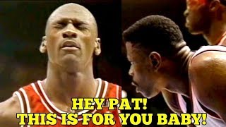 Michael Jordan Eyes Closed Free Throw Vs Taunting Patrick Ewing 1991 Nba Season