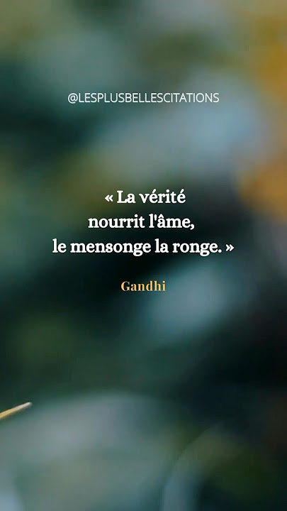 Citation sur la vérité et le mensonge - Gandhi #citationdujour #citation #citationinspirante #Gandhi