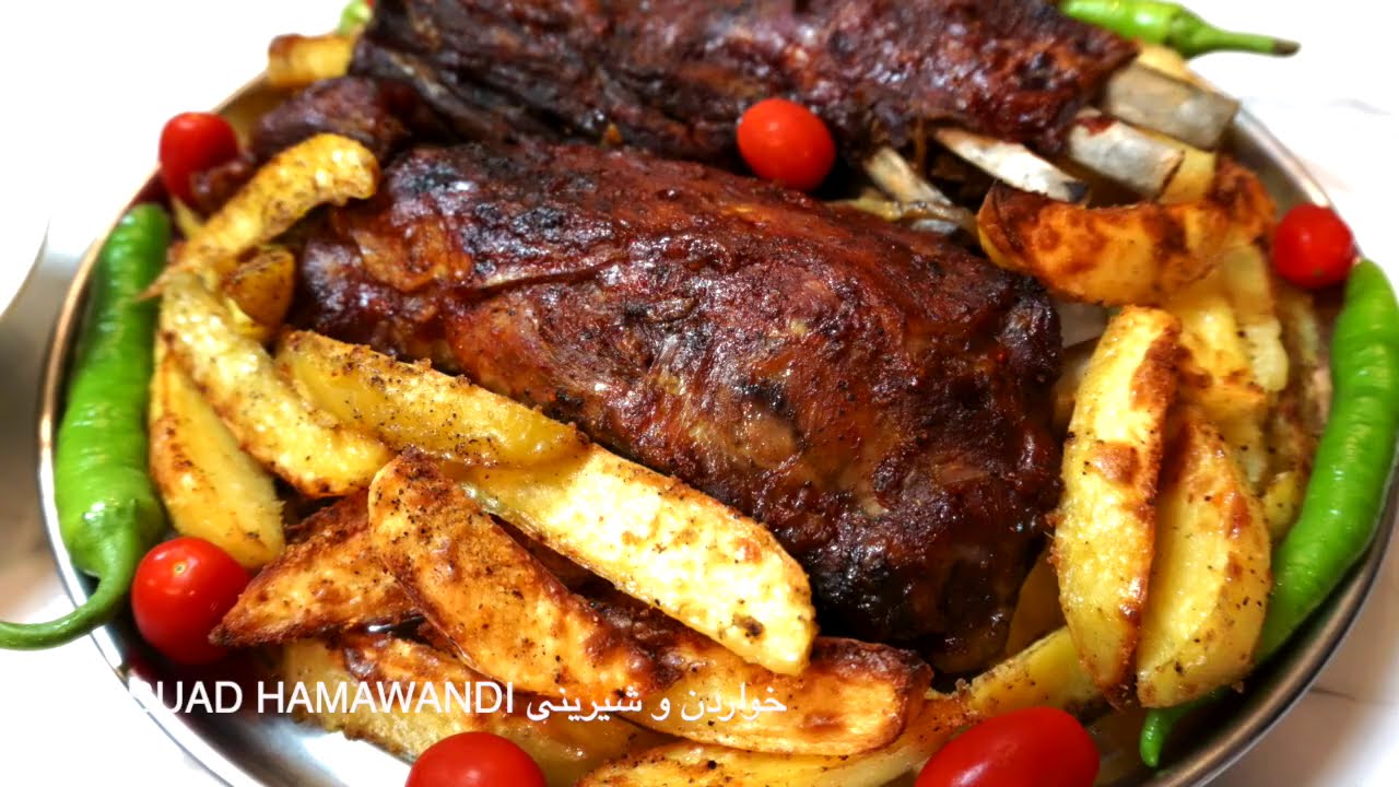 ئامادەکردنی گۆشت لە ناو فرن بە تامو لەزەتێکی زۆر خۆش/ BBQ grilled lamb in the oven