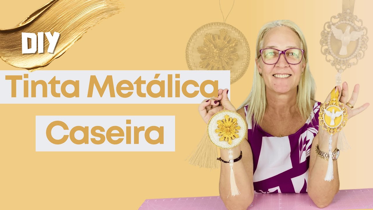 Como fazer Tinta Metálica Caseira com Purpurina