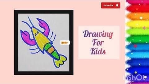 Draw a Lobster 🦞 easy drawing step by step for kids