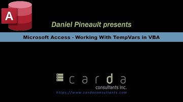 Microsoft Access - Working With TempVars in VBA