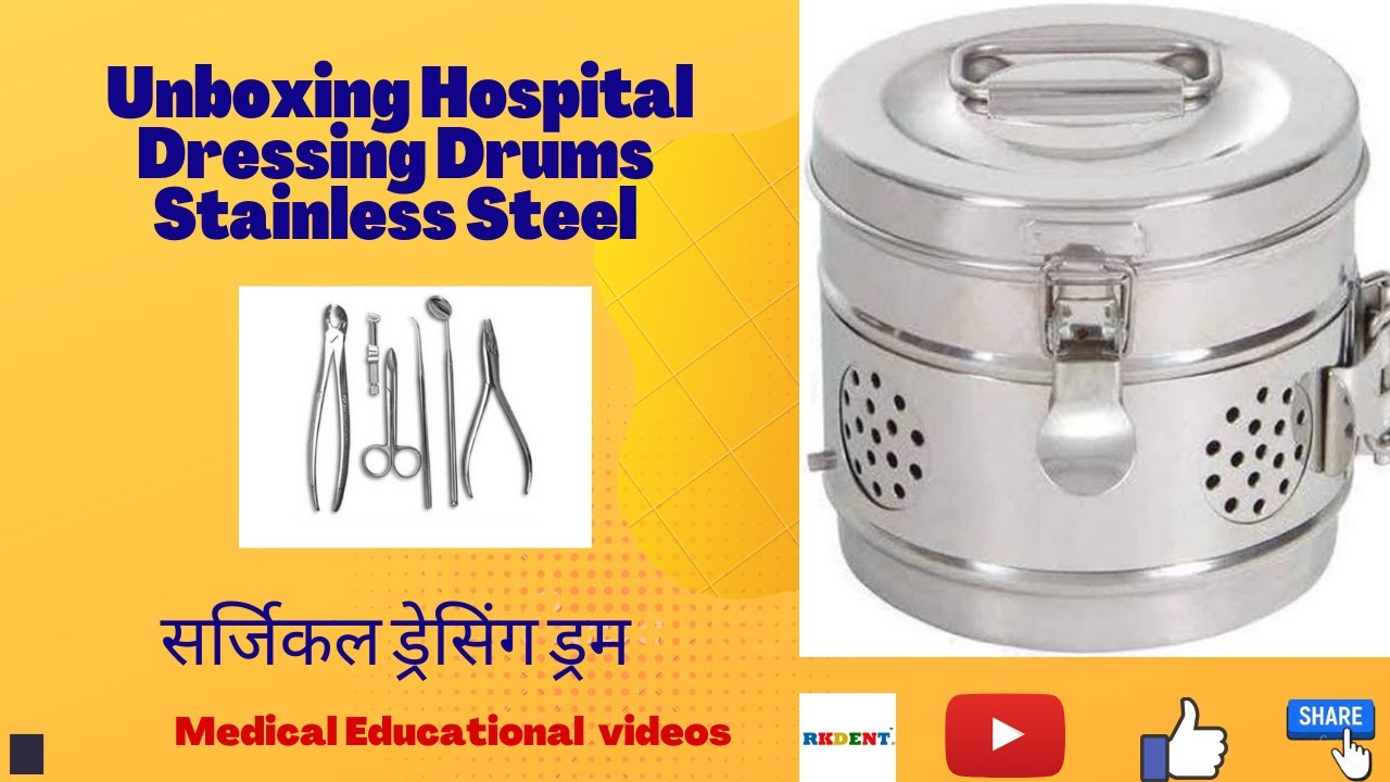 Unboxing Hospital Dressing Drums Stainless Steel