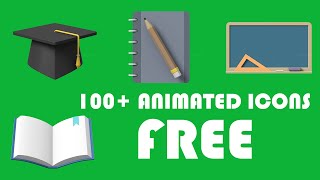 100 + Animated Icons Green Screen and white screen free download lower third animated green screen