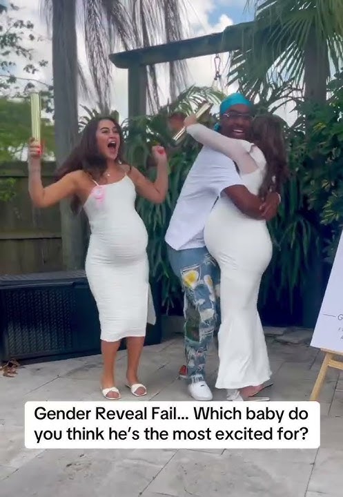He got my mom and I pregnant at the same time π€°#genderreveal #pregnancy #couplegoals