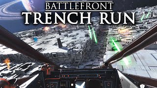 Star Wars Battlefront | Luke's Death Star Trench Run in the Red Five X-wing Gameplay screenshot 5