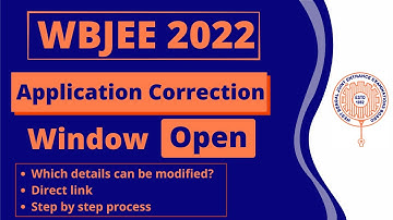 WBJEE 2022 application correction window open