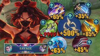 SAVAGE HANABI NEW ABNORMAL BURST CRIT DAMAGE BUILD!🔥 (must try) HANABI BEST 1 HIT BUILD 2026!!