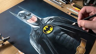 Drawing Batman (Michael Keaton)  Timelapse | Artology