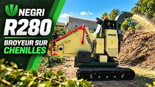 Negri R280 Sur Chenilles Broyeur De Branches En Action Dfae