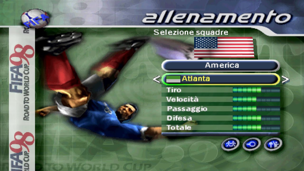 statistiche dei giocatori del atlanta su fifa 98