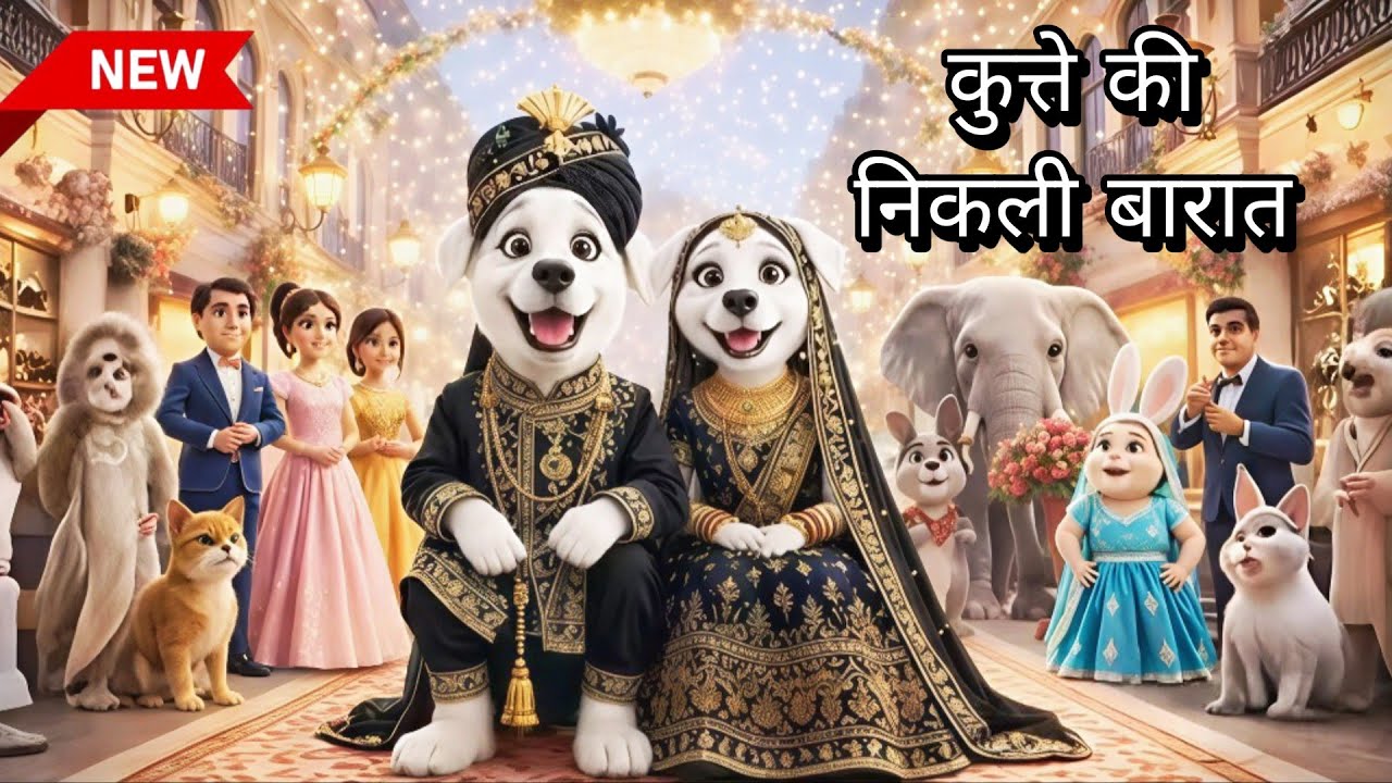 कुत्ते की निकली बारात | Kutte Ki Barat | Animal Wedding Song | Cartoon Rhymes |Hindi Rhyme | Z BOX