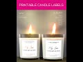 Printable Candle Label Template Editable | Minimalist Label For Candles