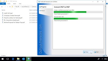Convert Outlook PST to PDF Files